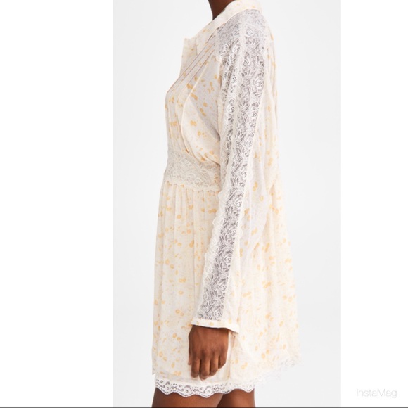 FREE PEOPLE Sheer Romance Floral Mini Dress - Picture 2 of 13